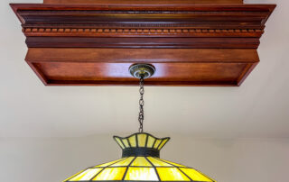 Detailed woodwork over the kitchen table -- 1077alimeda